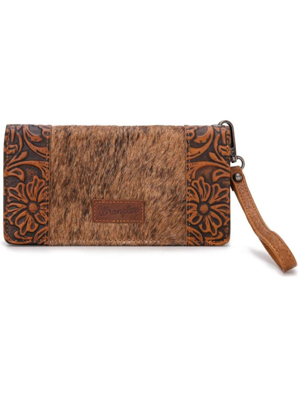 Floral Tooled Western Wristlet Wallet for Women | Boot Stitch Design, Stylish